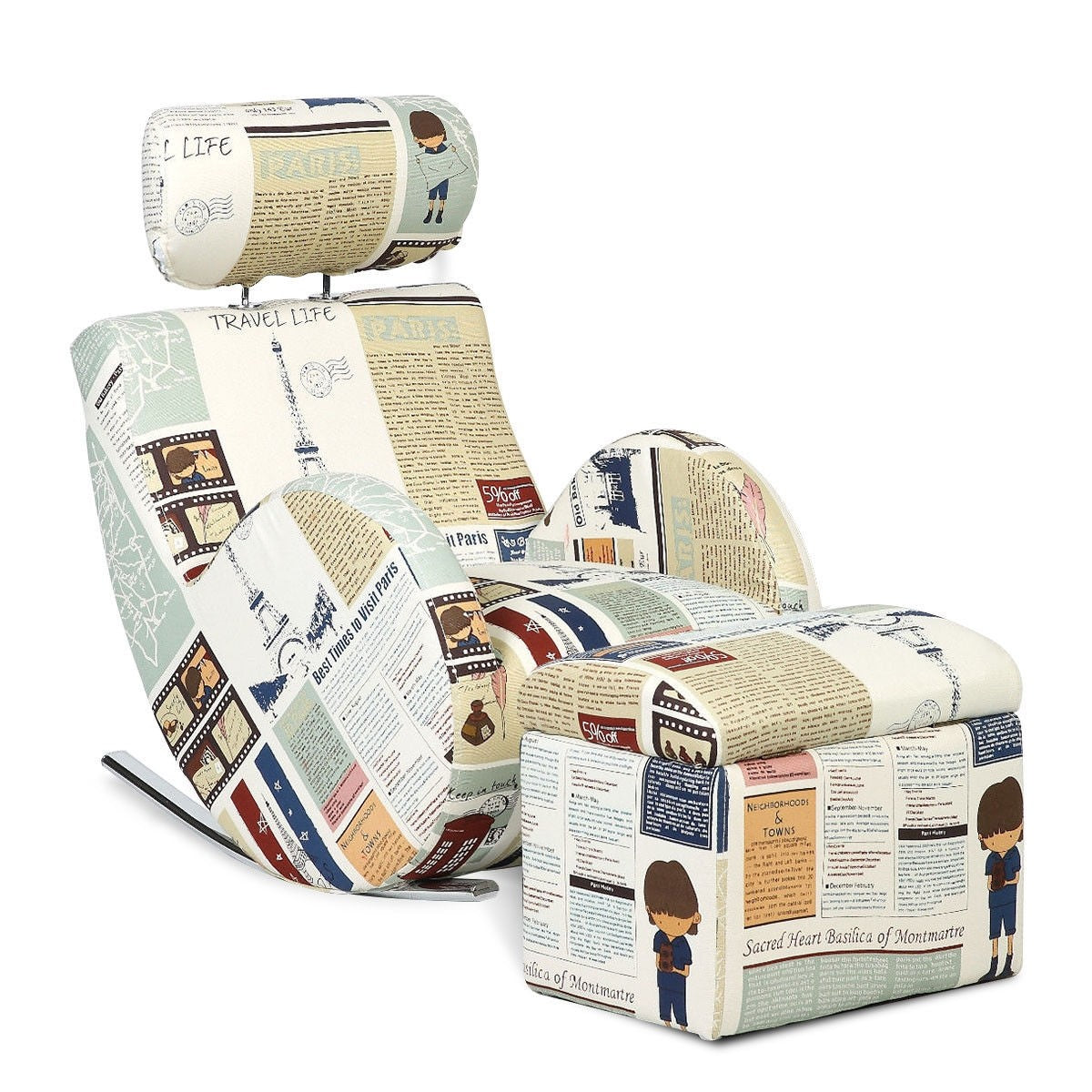 Stylish Kids Sofa with an Ottoman for 2 - 12 years old