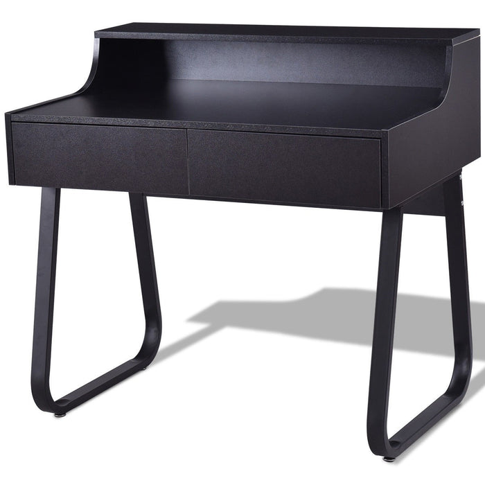 Classic Study Writing Computer Desk with 2 Drawers