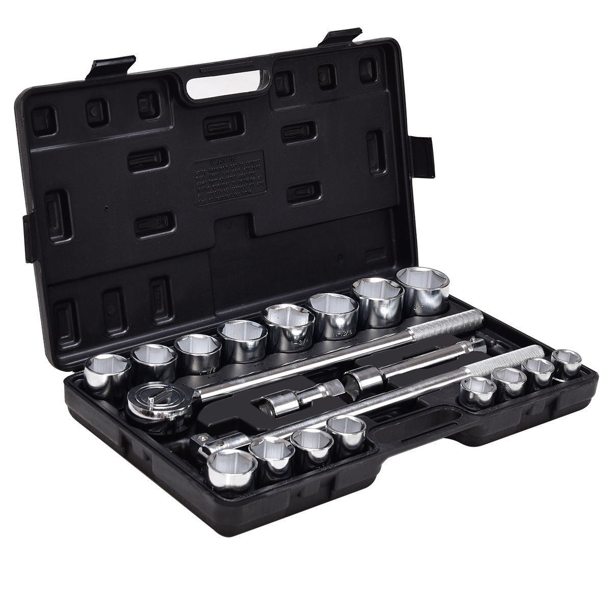Goplus 21 pcs  SAE 3/4" Drive Socket Set With Case